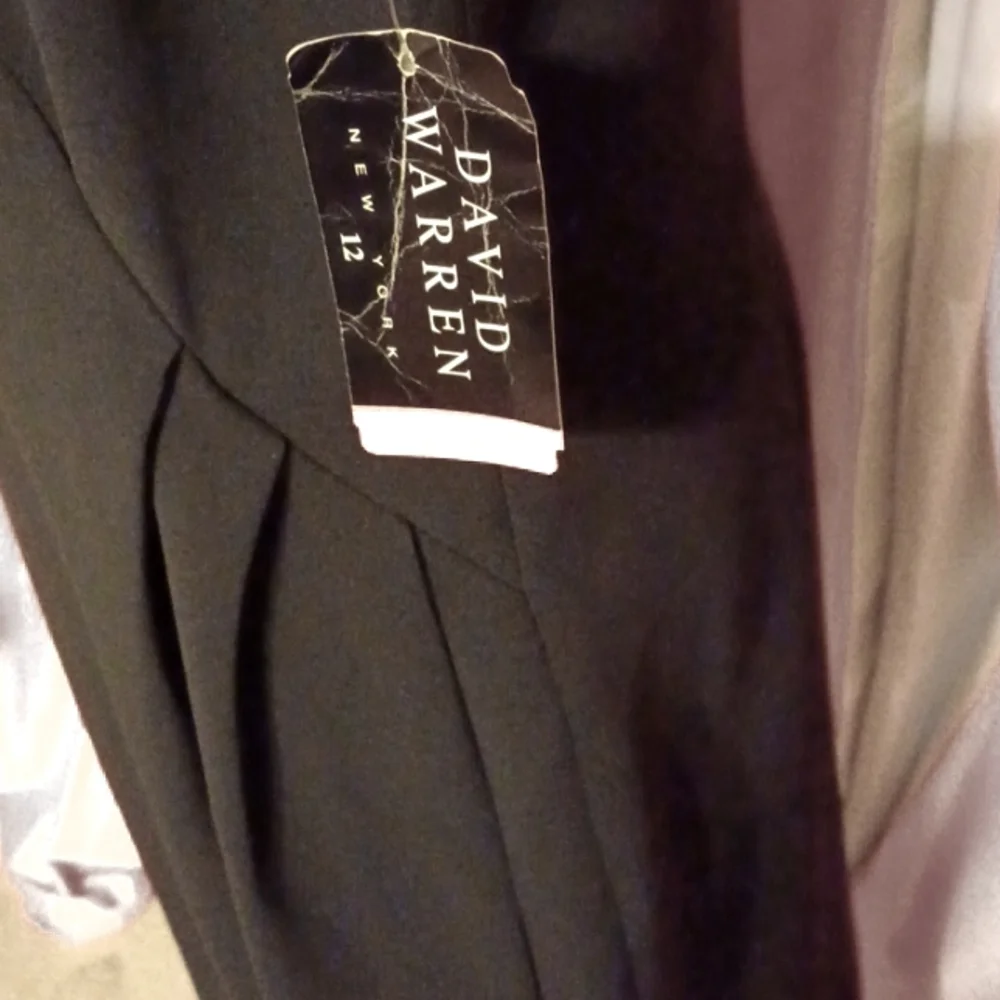 D11-👌- David Warren Black Dress - sz 12 women's - NWT - Picture 6 of 10